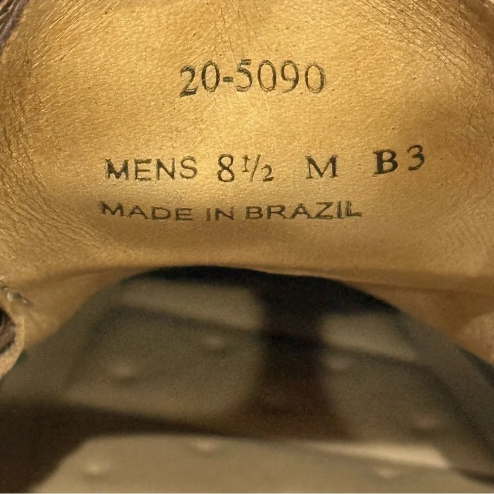 Johnston Murphy Men's 8.5M Mcclain Cap Toe Tan Full Grain Leather Shoes New $160